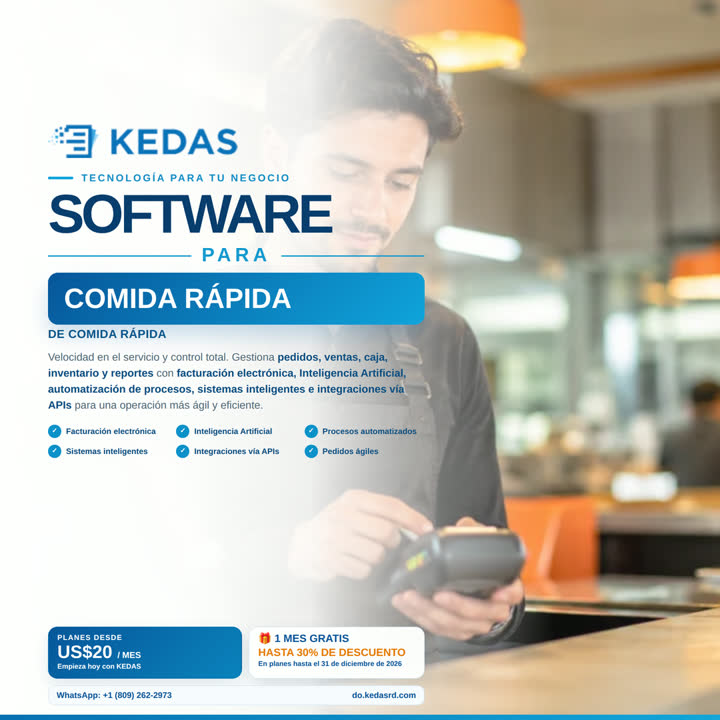 Software KEDAS para Comida rápida