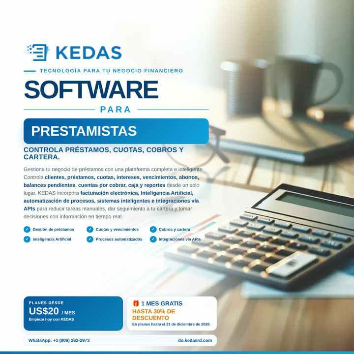 Software KEDAS para Prestamistas