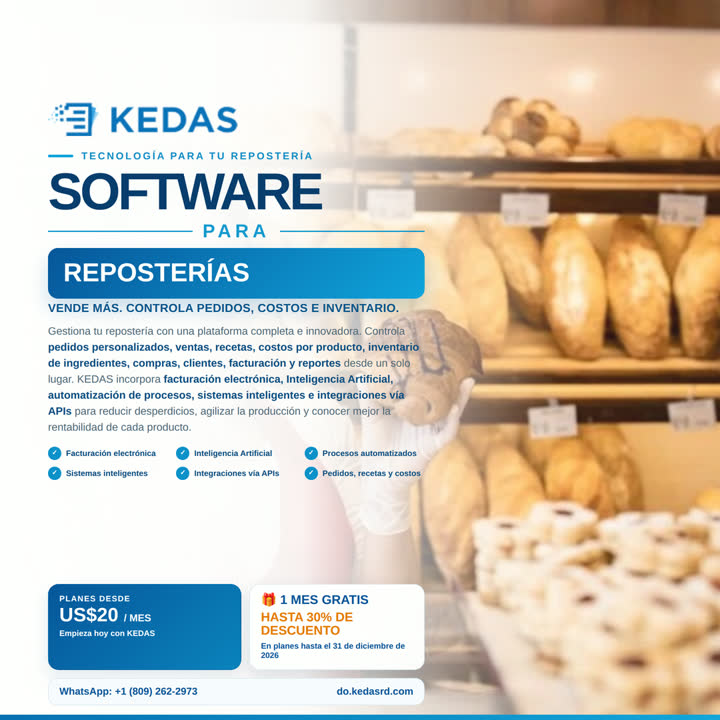 Software KEDAS para Reposterías